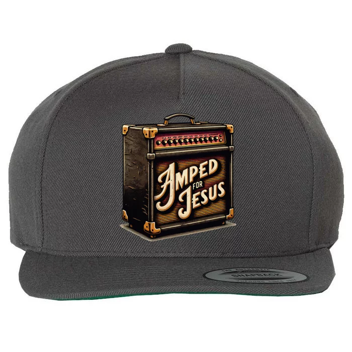 Amped for Jesus Christian Worship Music Praise and Faith Wool Snapback Cap