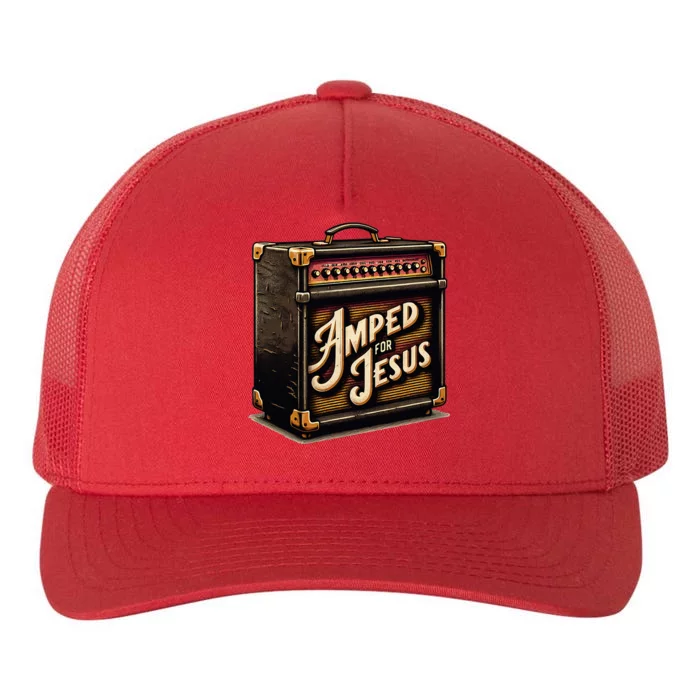 Amped for Jesus Christian Worship Music Praise and Faith Yupoong Adult 5-Panel Trucker Hat