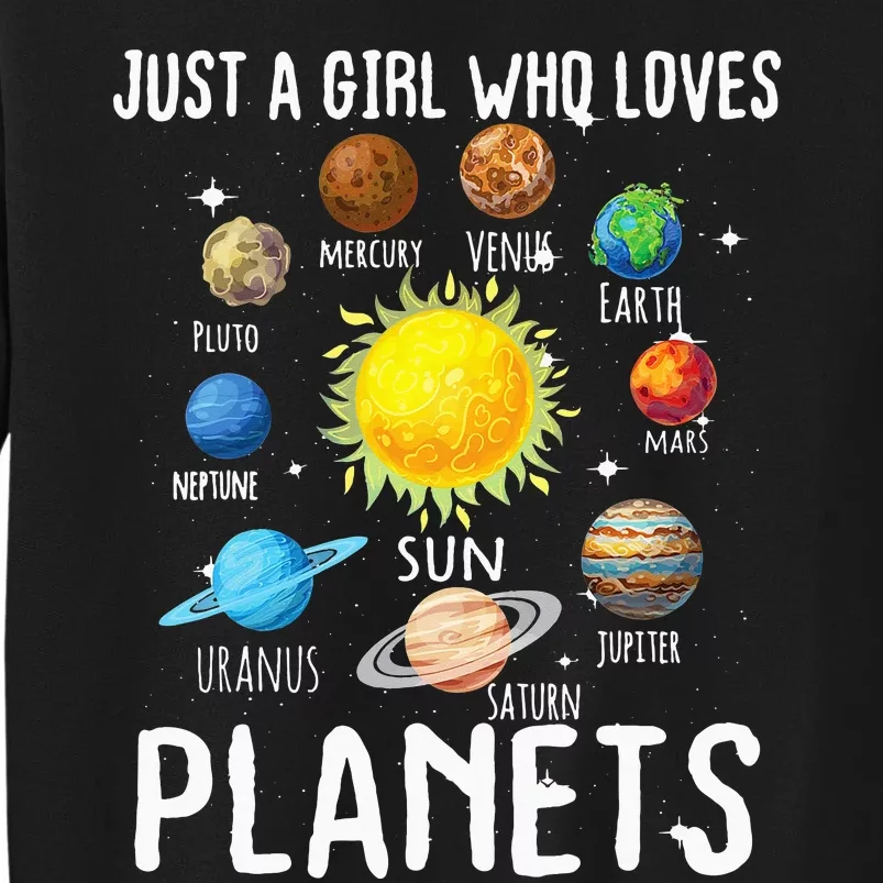 Astronomy funny Just A Who Loves Planets Tall Sweatshirt