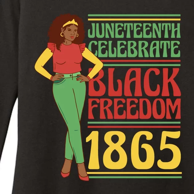 African Female Juneteenth Celebrate Black Freedom 1865 Womens CVC Long Sleeve Shirt