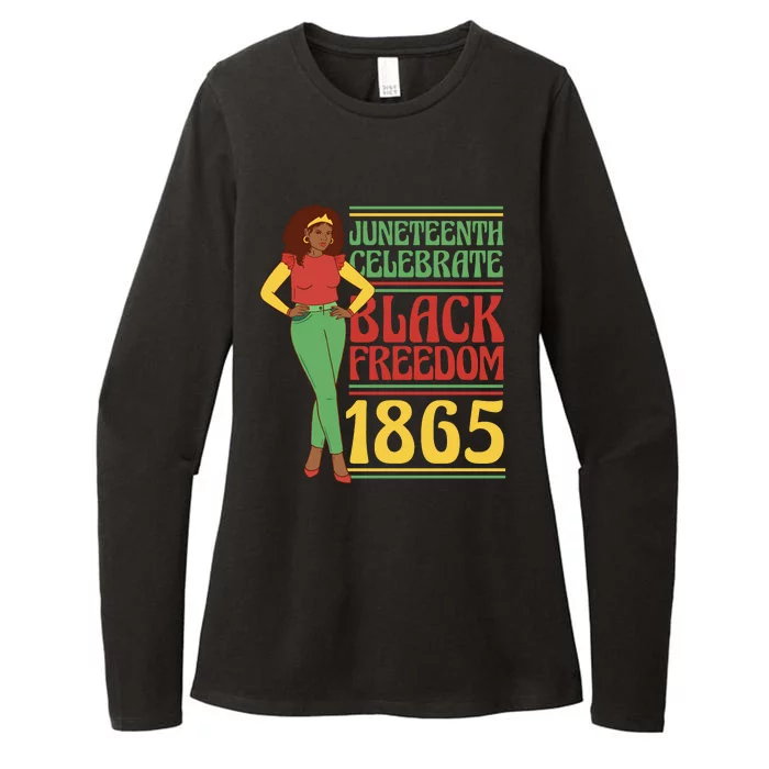 African Female Juneteenth Celebrate Black Freedom 1865 Womens CVC Long Sleeve Shirt