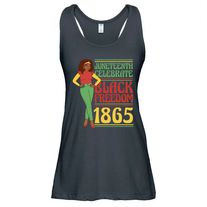 African Female Juneteenth Celebrate Black Freedom 1865 Ladies Essential Flowy Tank