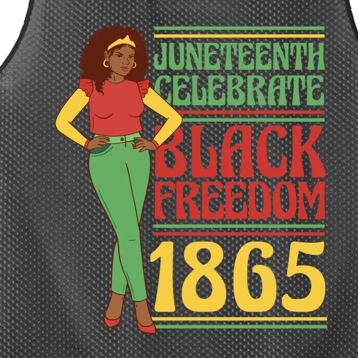 African Female Juneteenth Celebrate Black Freedom 1865 Mesh Reversible Basketball Jersey Tank