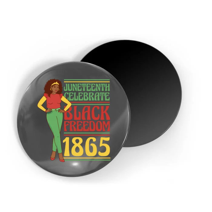 African Female Juneteenth Celebrate Black Freedom 1865 Magnet