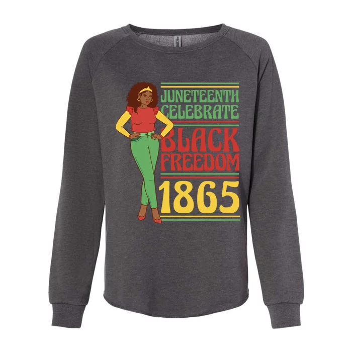 African Female Juneteenth Celebrate Black Freedom 1865 Womens California Wash Sweatshirt