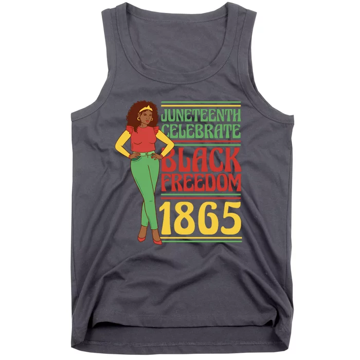 African Female Juneteenth Celebrate Black Freedom 1865 Tank Top