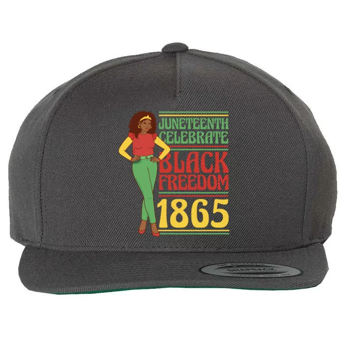 African Female Juneteenth Celebrate Black Freedom 1865 Wool Snapback Cap