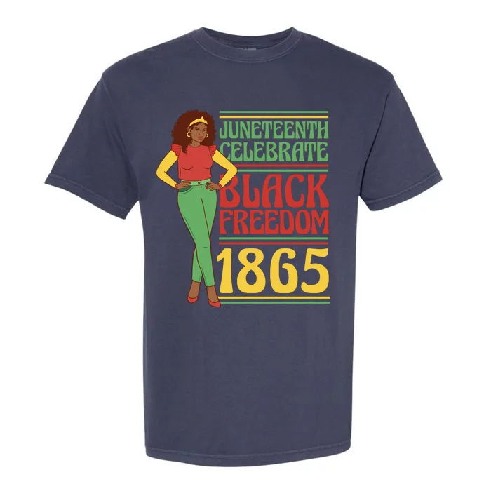 African Female Juneteenth Celebrate Black Freedom 1865 Garment-Dyed Heavyweight T-Shirt