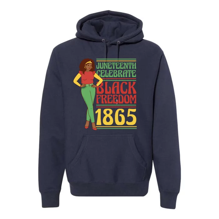 African Female Juneteenth Celebrate Black Freedom 1865 Premium Hoodie