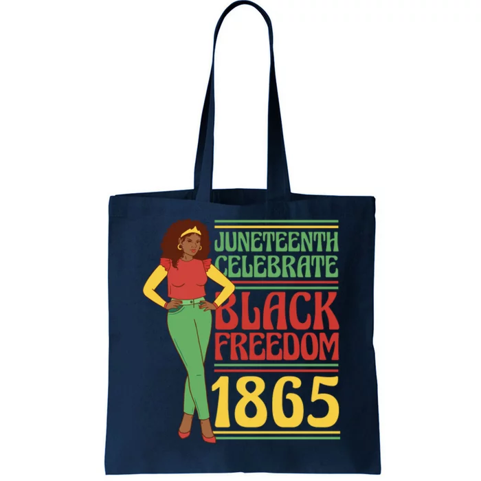 African Female Juneteenth Celebrate Black Freedom 1865 Tote Bag