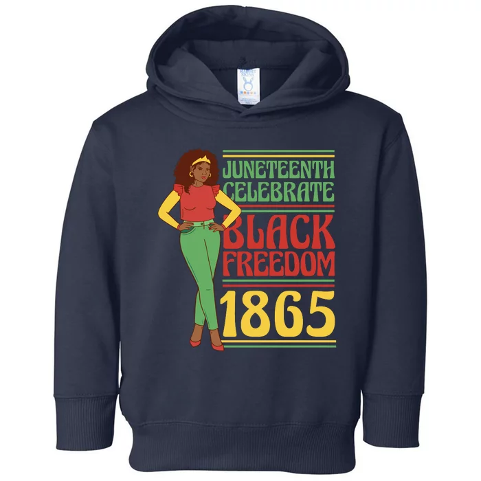 African Female Juneteenth Celebrate Black Freedom 1865 Toddler Hoodie