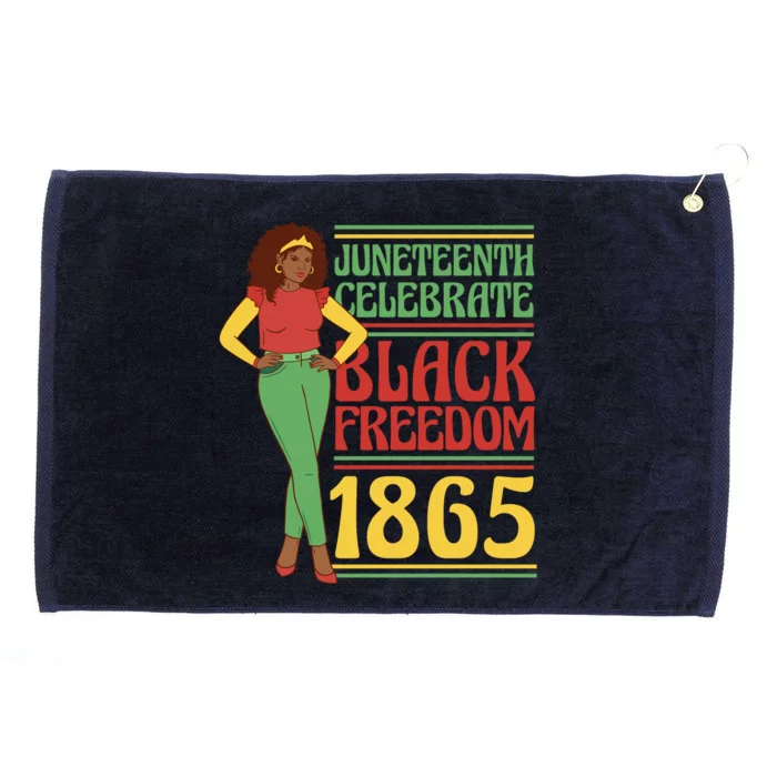 African Female Juneteenth Celebrate Black Freedom 1865 Grommeted Golf Towel