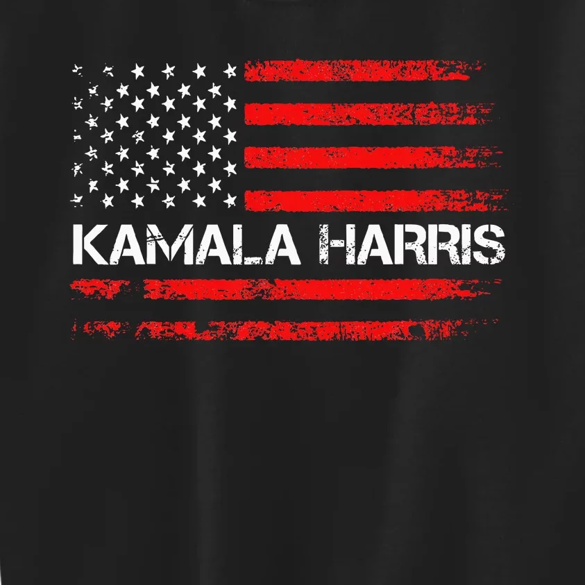 American Flag Kamala Harris 2024 President Election Kids Sweatshirt