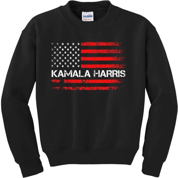 American Flag Kamala Harris 2024 President Election Kids Sweatshirt