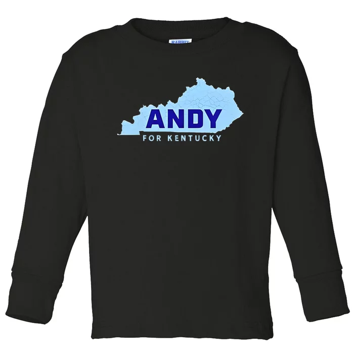 Andy For Kentucky Map Toddler Long Sleeve Shirt