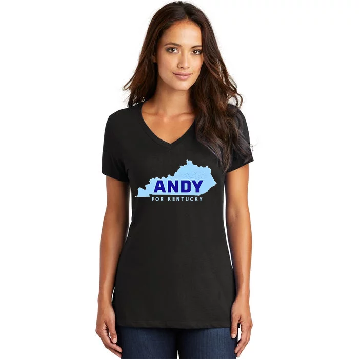 Andy For Kentucky Map Women's V-Neck T-Shirt