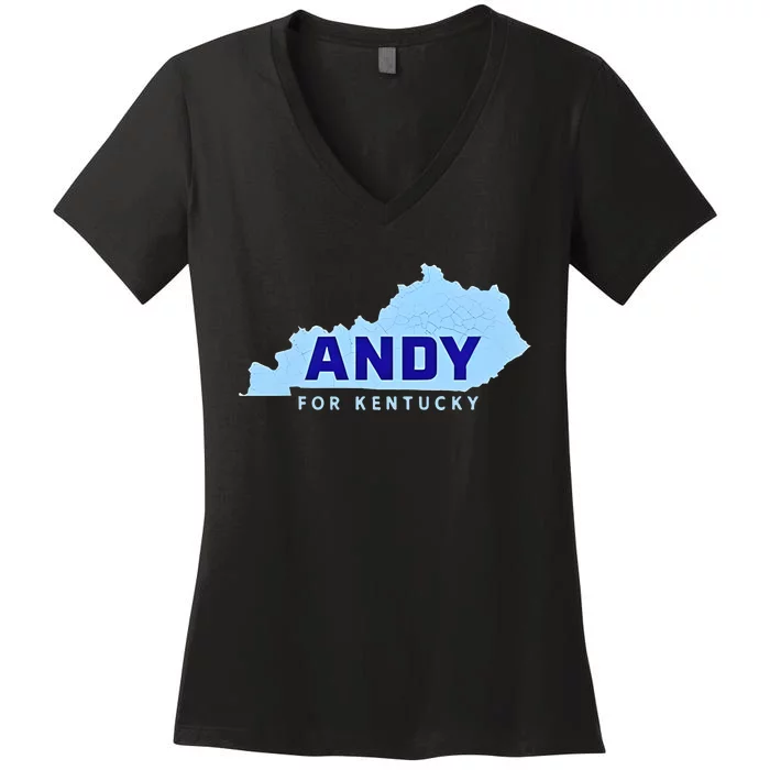 Andy For Kentucky Map Women's V-Neck T-Shirt