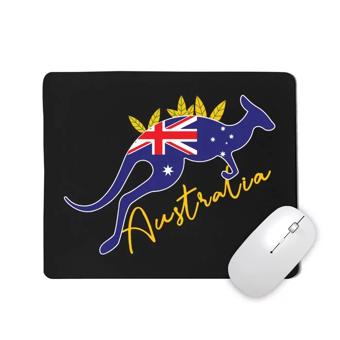 Australia Flag Kangaroo Australian Pride Souvenir Home Mousepad