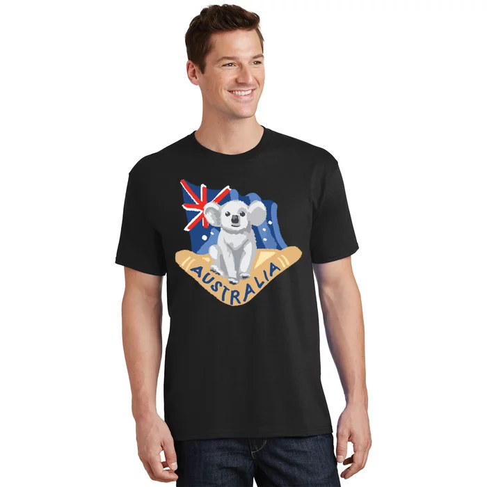 Australia Flag Koala Boomerang T-Shirt