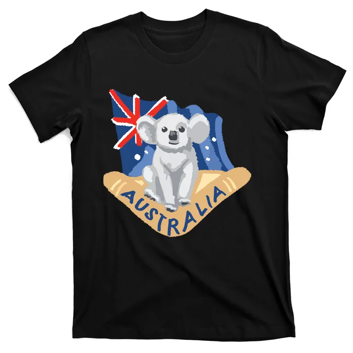 Australia Flag Koala Boomerang T-Shirt