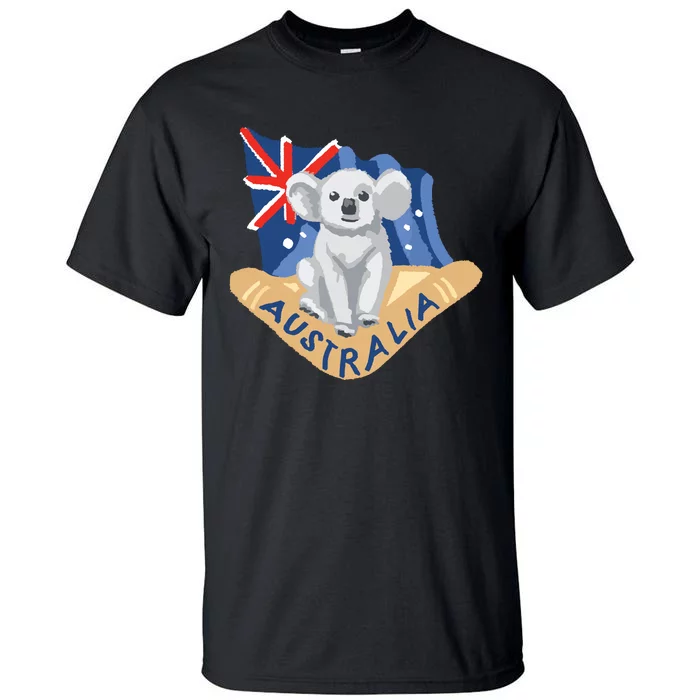 Australia Flag Koala Boomerang Tall T-Shirt