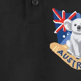 Australia Flag Koala Boomerang Dry Zone Grid Performance Polo