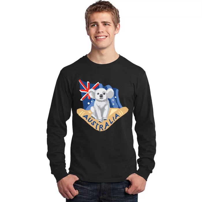 Australia Flag Koala Boomerang Tall Long Sleeve T-Shirt