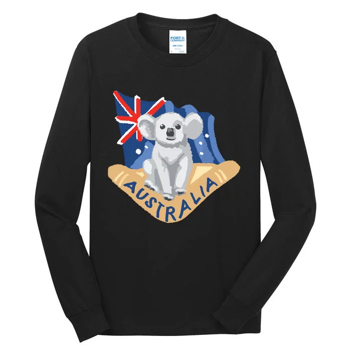 Australia Flag Koala Boomerang Tall Long Sleeve T-Shirt