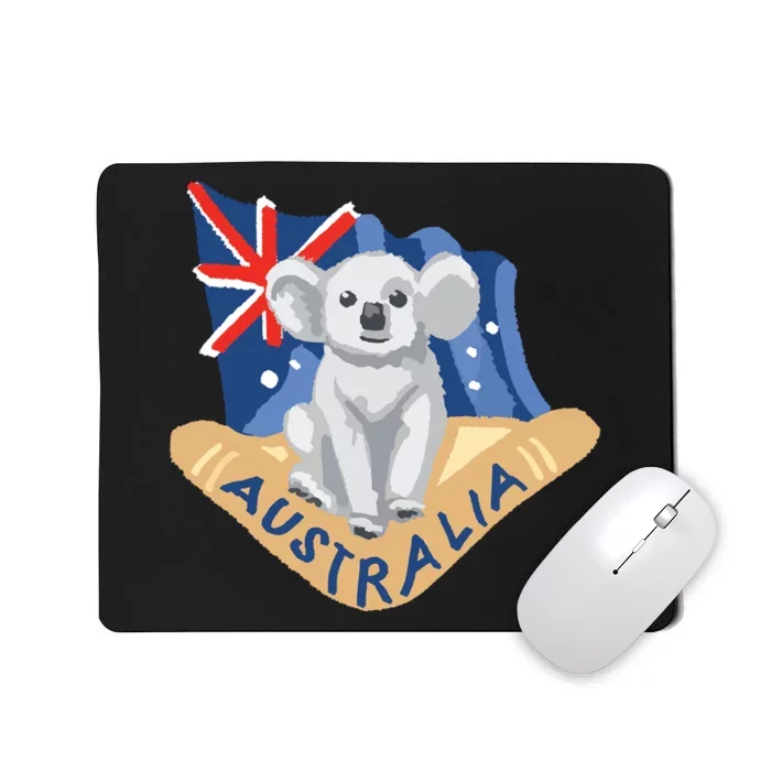 Australia Flag Koala Boomerang Mousepad