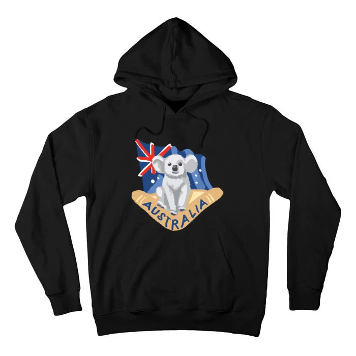 Australia Flag Koala Boomerang Tall Hoodie