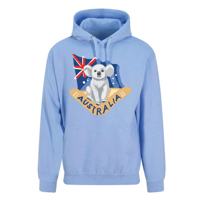 Australia Flag Koala Boomerang Unisex Surf Hoodie