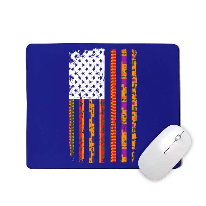 American Flag Kente African Cool Black History Month Gift Mousepad