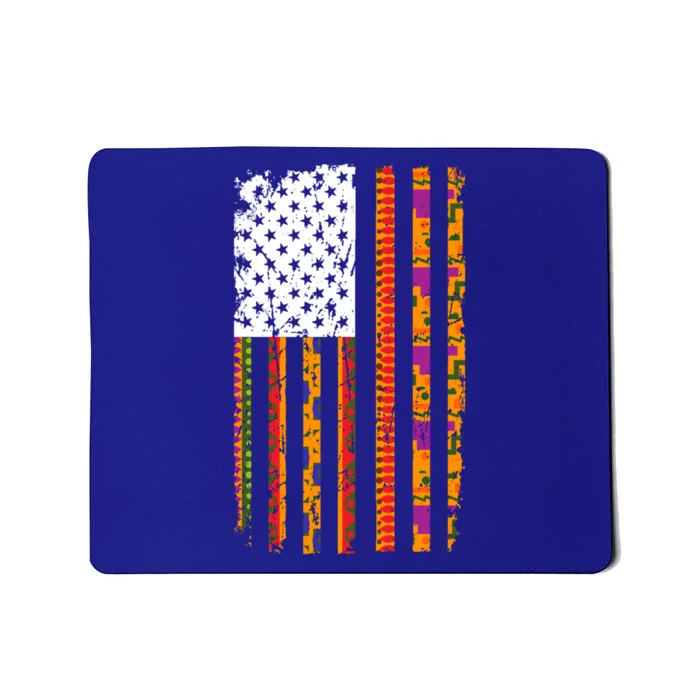 American Flag Kente African Cool Black History Month Gift Mousepad