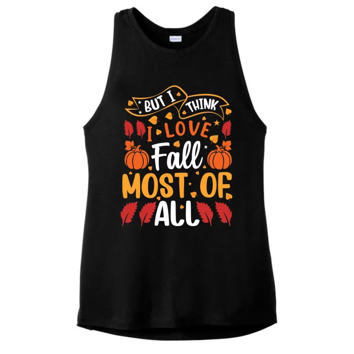 Autumn Fall Love Graphic Ladies Tri-Blend Wicking Tank