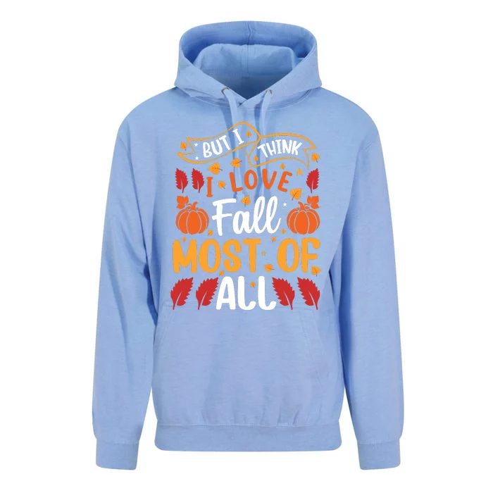 Autumn Fall Love Graphic Unisex Surf Hoodie