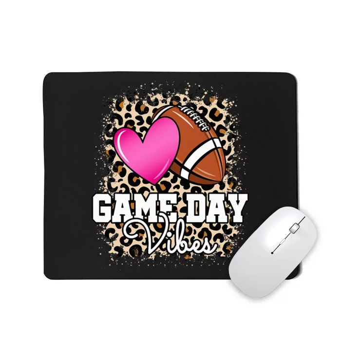 American Football Lover Game Day Leopard Cheetah Football Mousepad