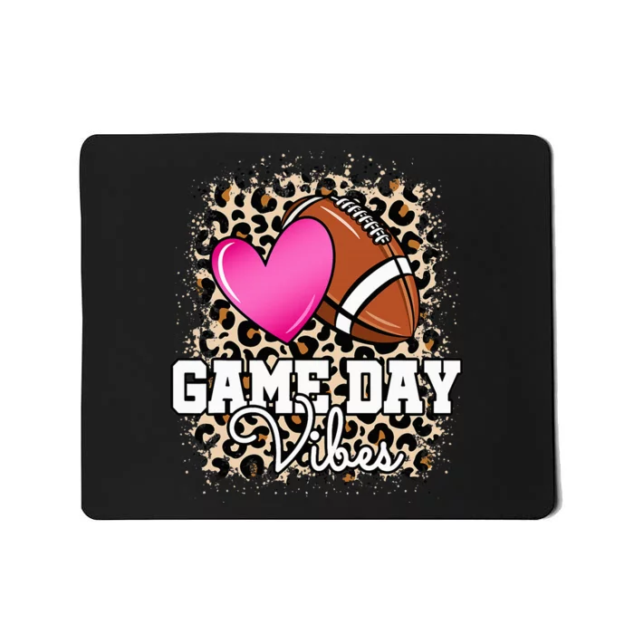 American Football Lover Game Day Leopard Cheetah Football Mousepad