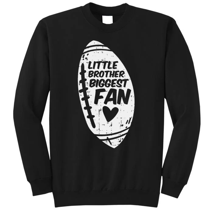 American Football Little Brother Biggest Fan Family Sweatshirt