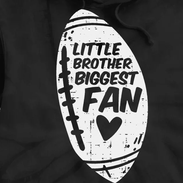 American Football Little Brother Biggest Fan Family Tie Dye Hoodie