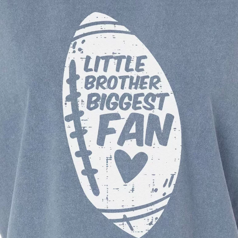 American Football Little Brother Biggest Fan Family Garment-Dyed Women's Muscle Tee