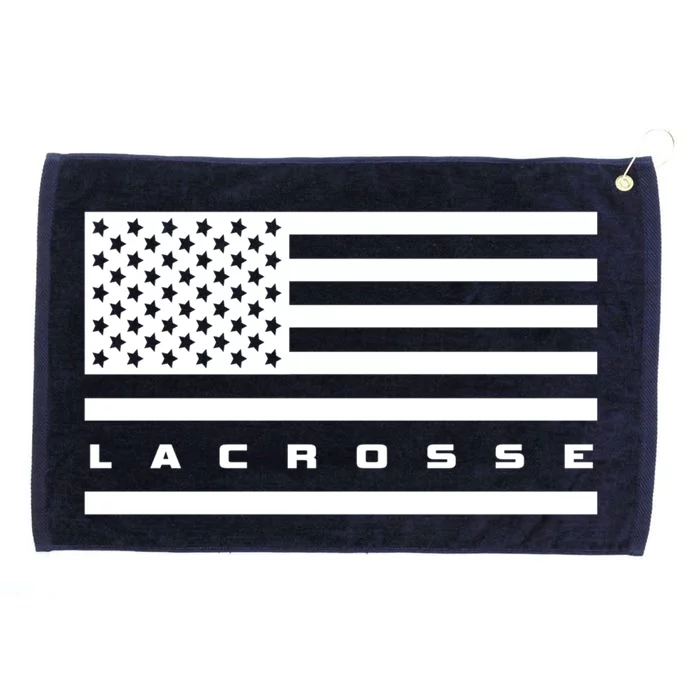 American Flag Lacrosse Apparel Gift Lacrosse Gift Grommeted Golf Towel