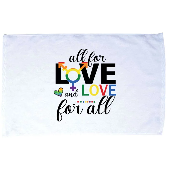 All For Love And Love Ll Lgbt Pride Love Wins Gift Microfiber Hand Towel