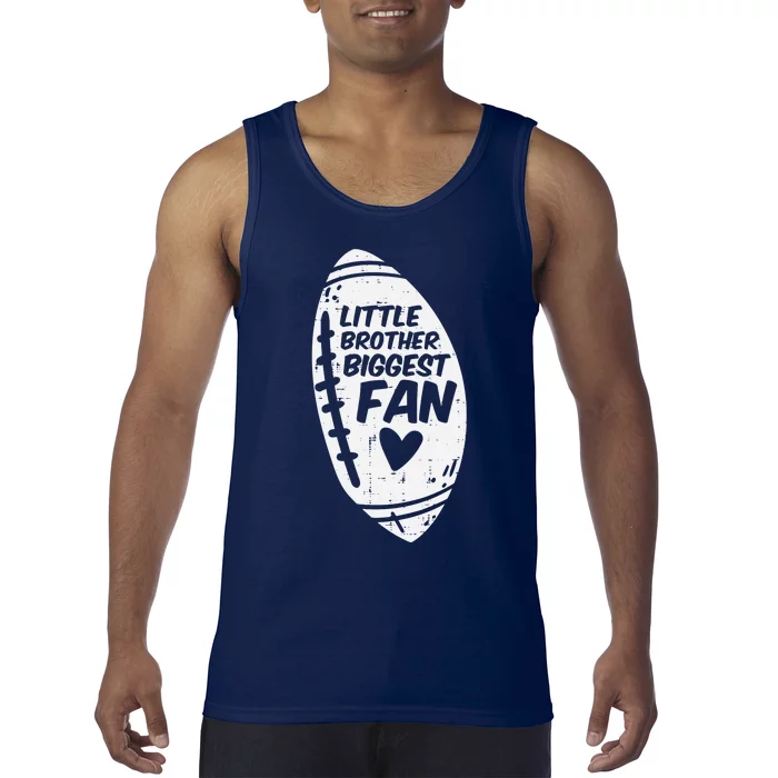 American Football Little Brother Biggest Fan Family Tank Top