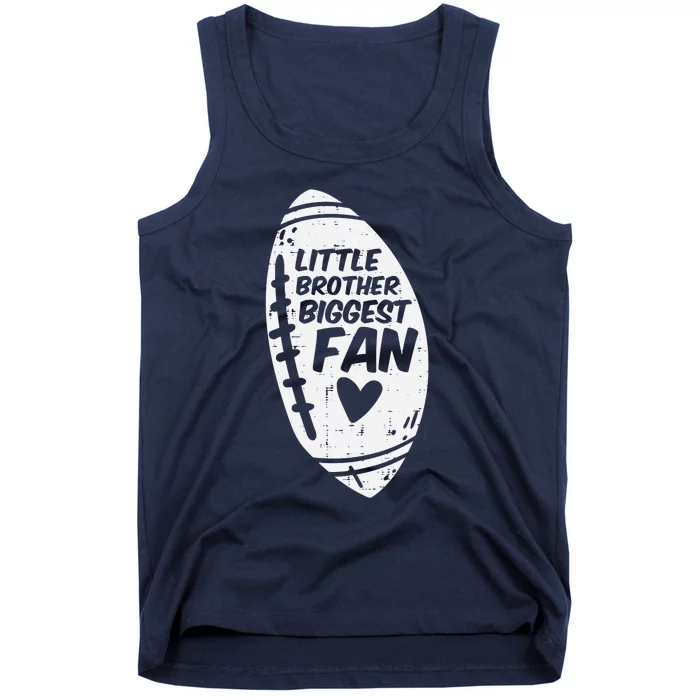 American Football Little Brother Biggest Fan Family Tank Top