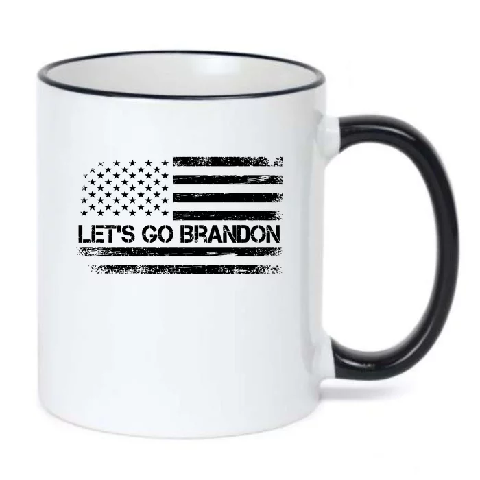 American Flag Let's Go Brandon Classic Black Color Changing Mug