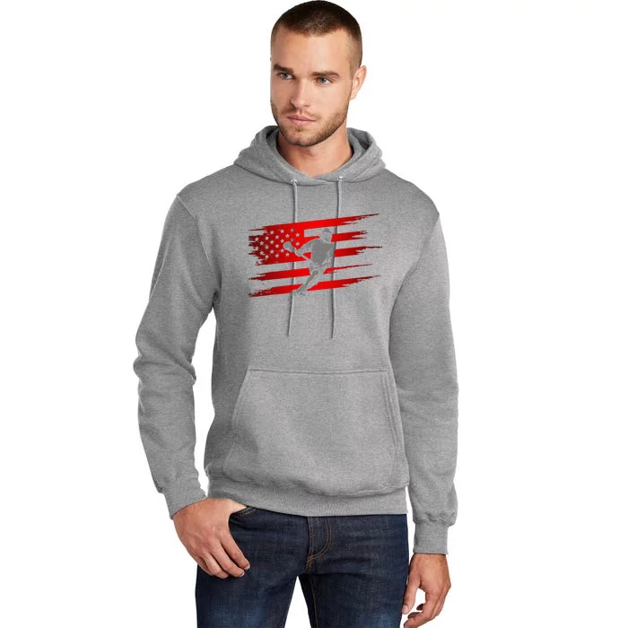 American Flag Lacrosse Apparel Lacrosse Tall Hoodie