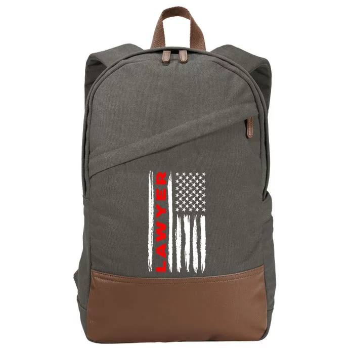 American Flag Lawyer Us Usa Flag Cute Gift Cotton Canvas Backpack