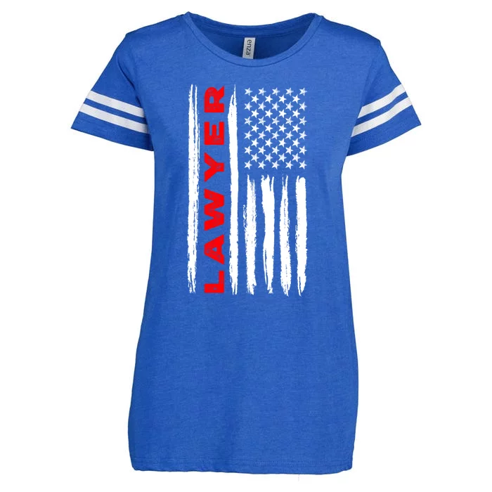 American Flag Lawyer Us Usa Flag Cute Gift Enza Ladies Jersey Football T-Shirt