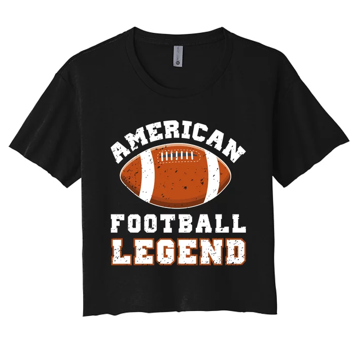 American Football Legend Graphic Women's Crop Top Tee