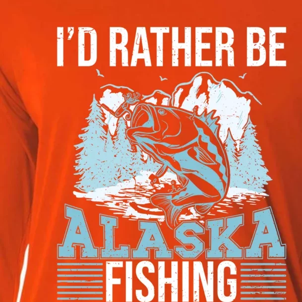 Alaska Fishing Lovers Alaskan Salmon Fish Gift Cooling Performance Long Sleeve Crew